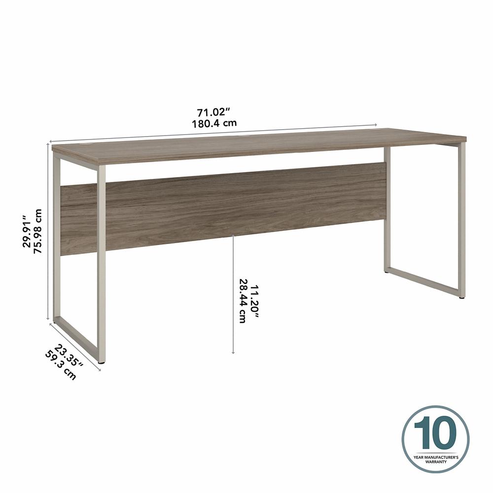 Bush Business Furniture Hybrid 72W x 24D Computer Table Desk with Metal Legs. Picture 6