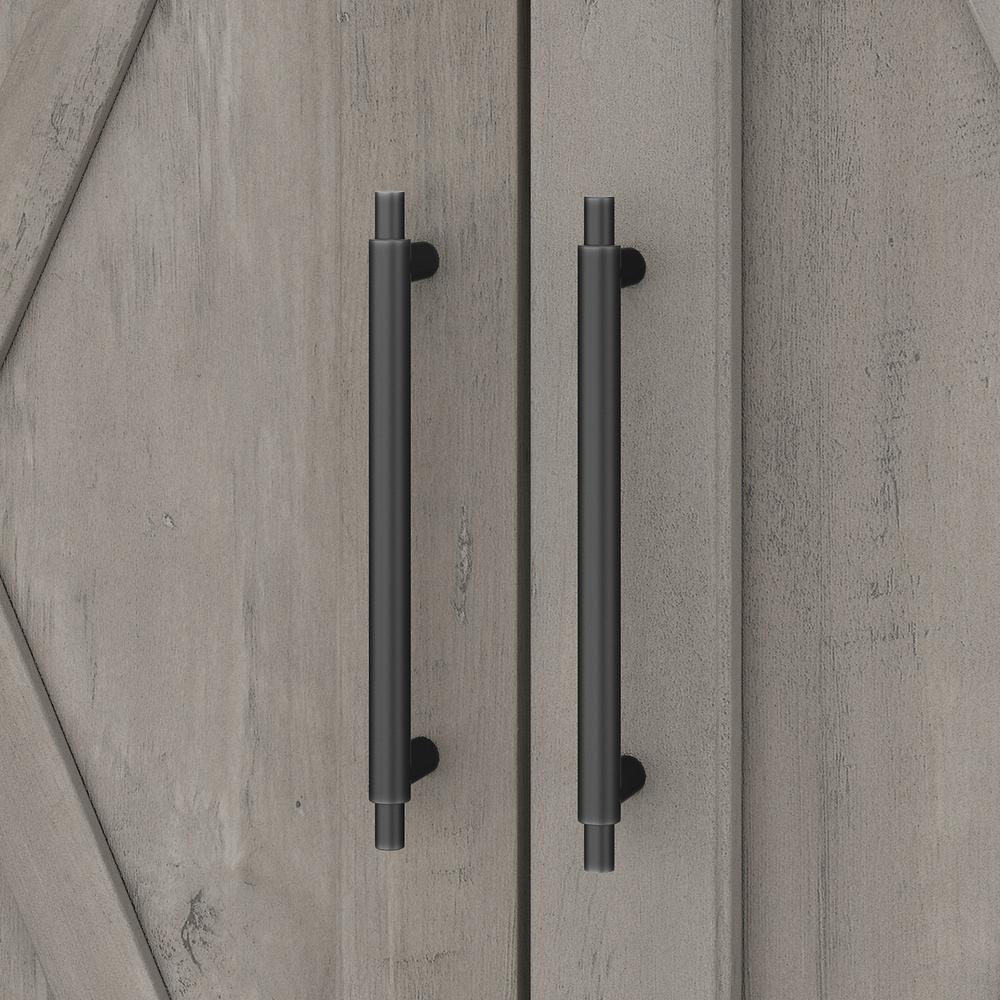 Tall Linen Cabinet and Over The Toilet Storage Cabinet Driftwood Gray. Picture 4