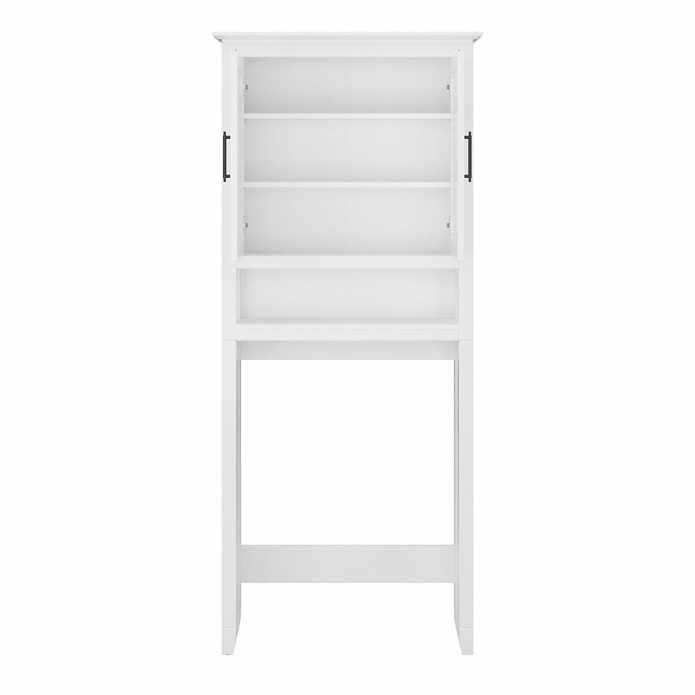 Tall Linen Cabinet and Over The Toilet Storage Cabinet White Ash. Picture 6