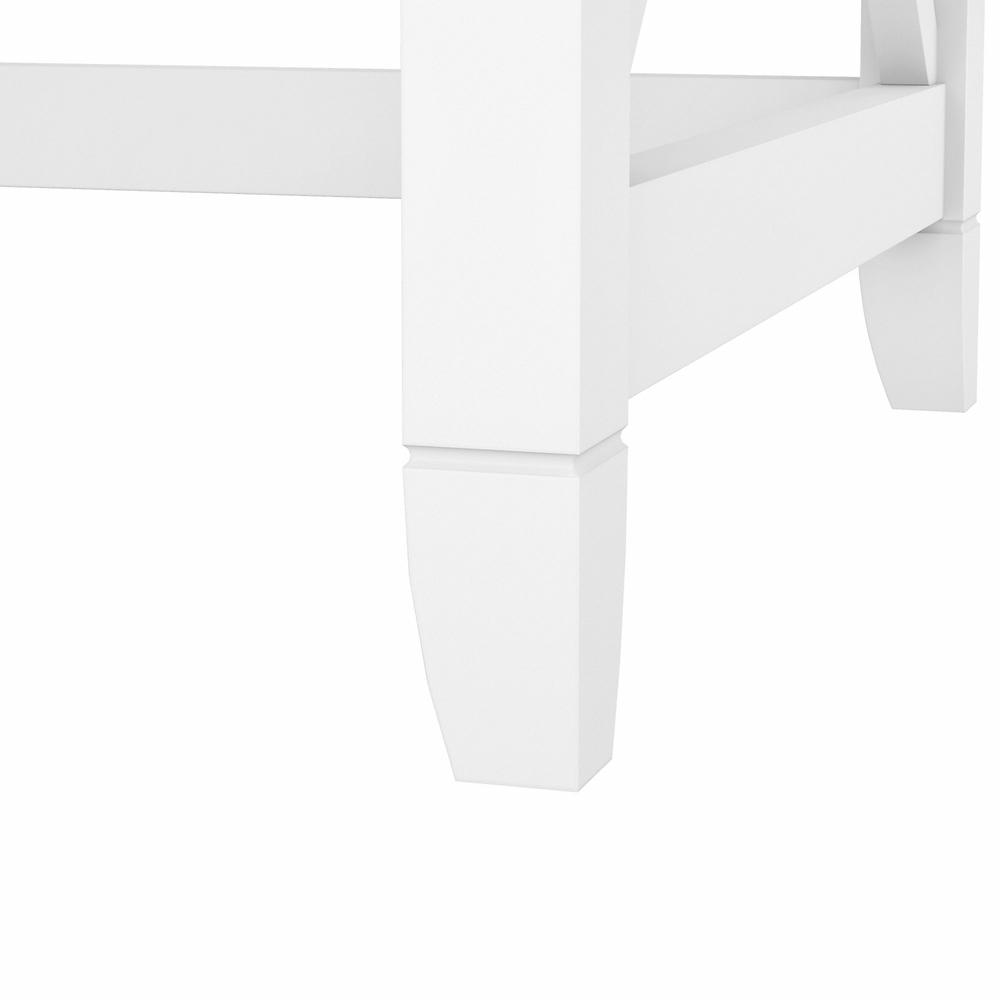 60W L Shaped Desk with Mid Back Tufted Office Chair Shiplap Gray/Pure White. Picture 4