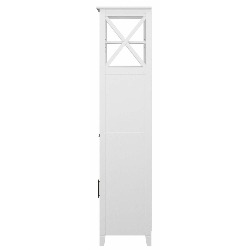 Key West Tall Bathroom Storage Cabinet in White Ash. Picture 3