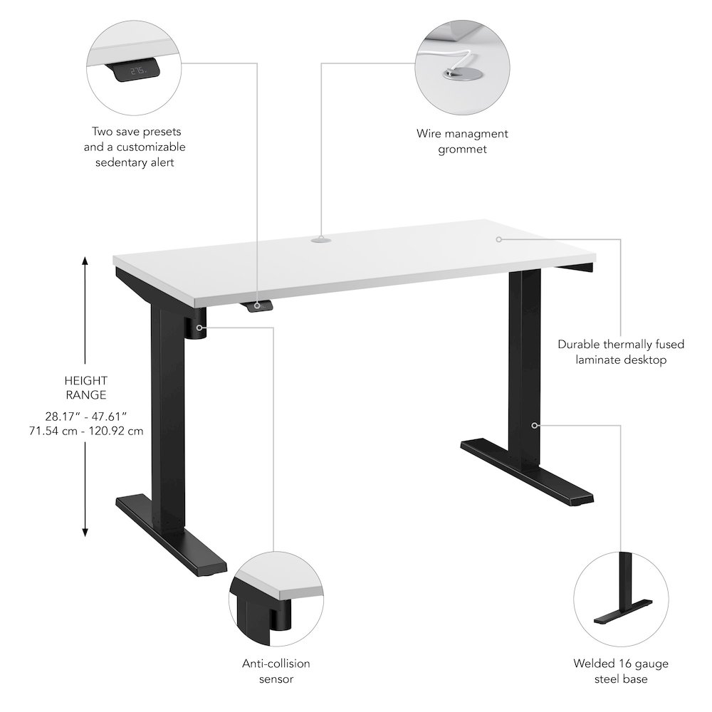 Move 40 Series 48W x 24D Electric Height Adjustable Standing Desk. Picture 6