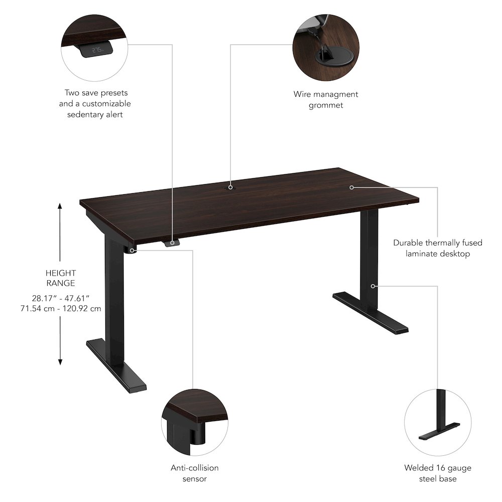 Move 40 Series 60W x 30D Electric Height Adjustable Standing Desk