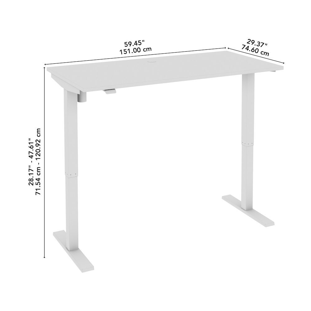 Move 40 Series 60W x 30D Electric Height Adjustable Standing Desk. Picture 7