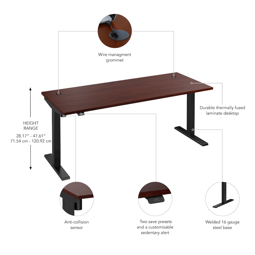 Move 40 Series 72W x 30D Electric Height Adjustable Standing Desk. Picture 6