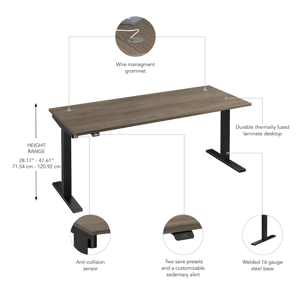 Move 40 Series 72W x 30D Electric Height Adjustable Standing Desk. Picture 6