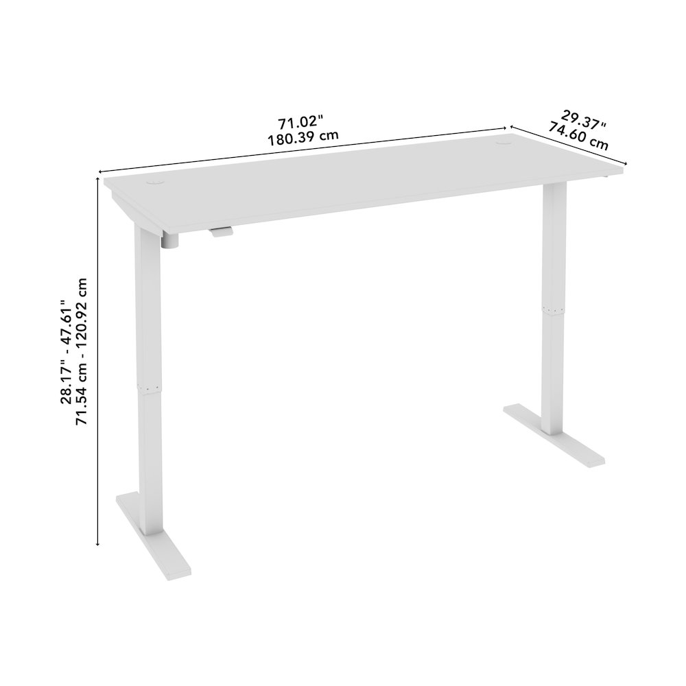 Move 40 Series 72W x 30D Electric Height Adjustable Standing Desk. Picture 7