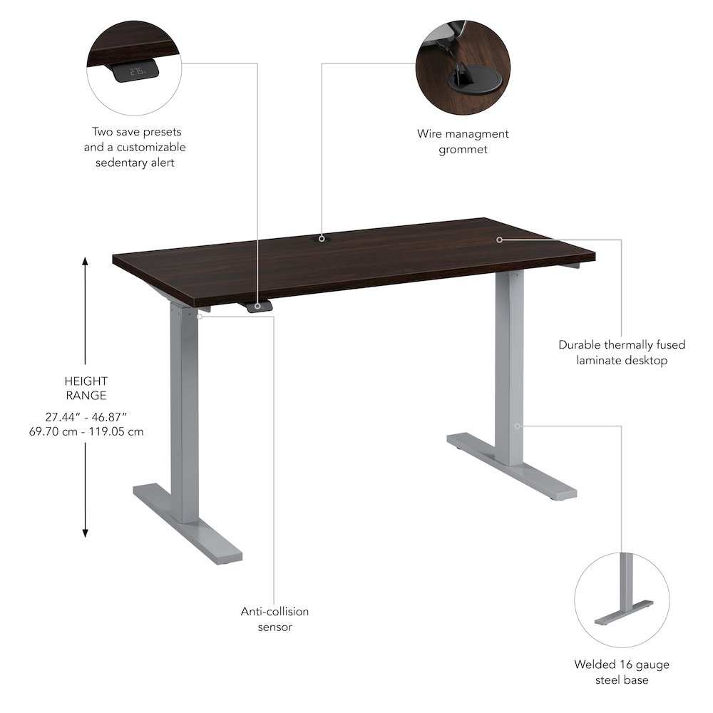 Move 60 Series 48W x 24D Electric Height Adjustable Standing Desk. Picture 7