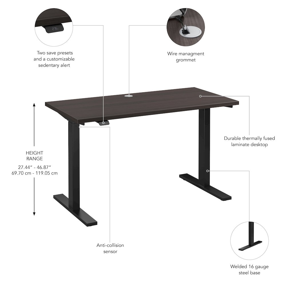 Move 60 Series 48W x 24D Electric Height Adjustable Standing Desk. Picture 6