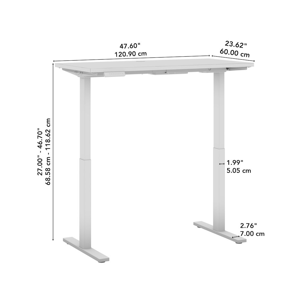 Move 60 Series 48W x 24D Electric Height Adjustable Standing Desk. Picture 7