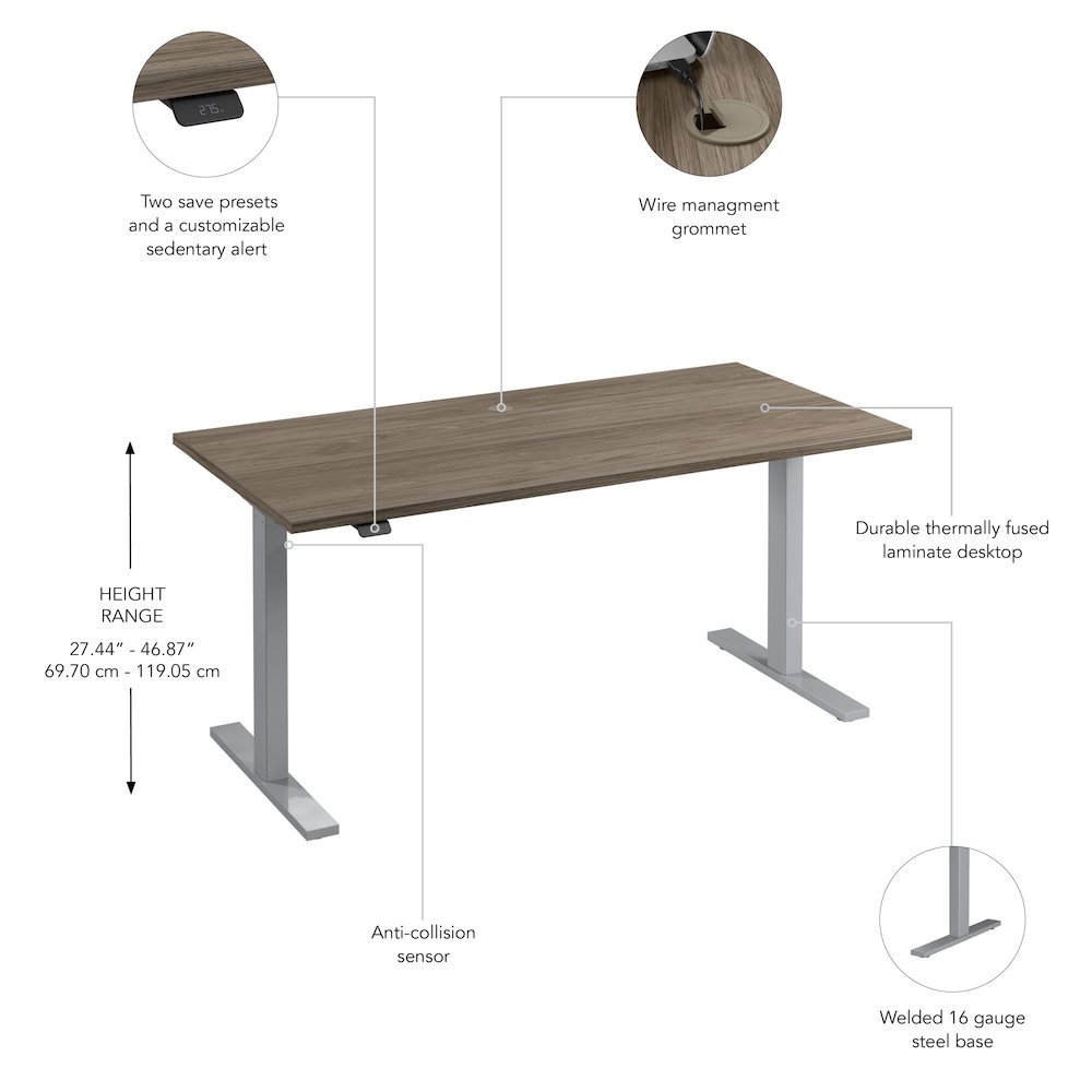 Move 60 Series 60W x 30D Electric Height Adjustable Standing Desk. Picture 6