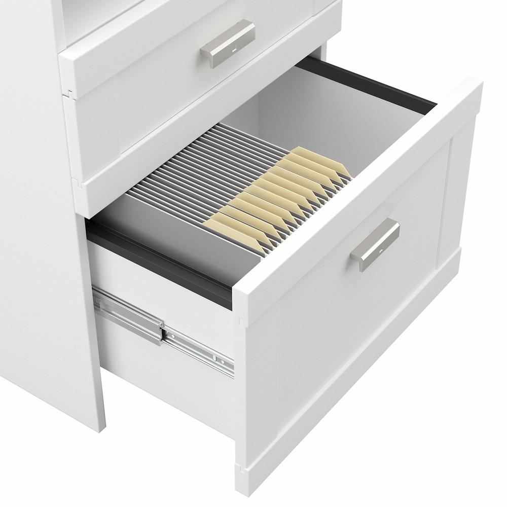 Bush Furniture Wheaton 60W Reversible Corner Desk with Storage in Pure White. Picture 6