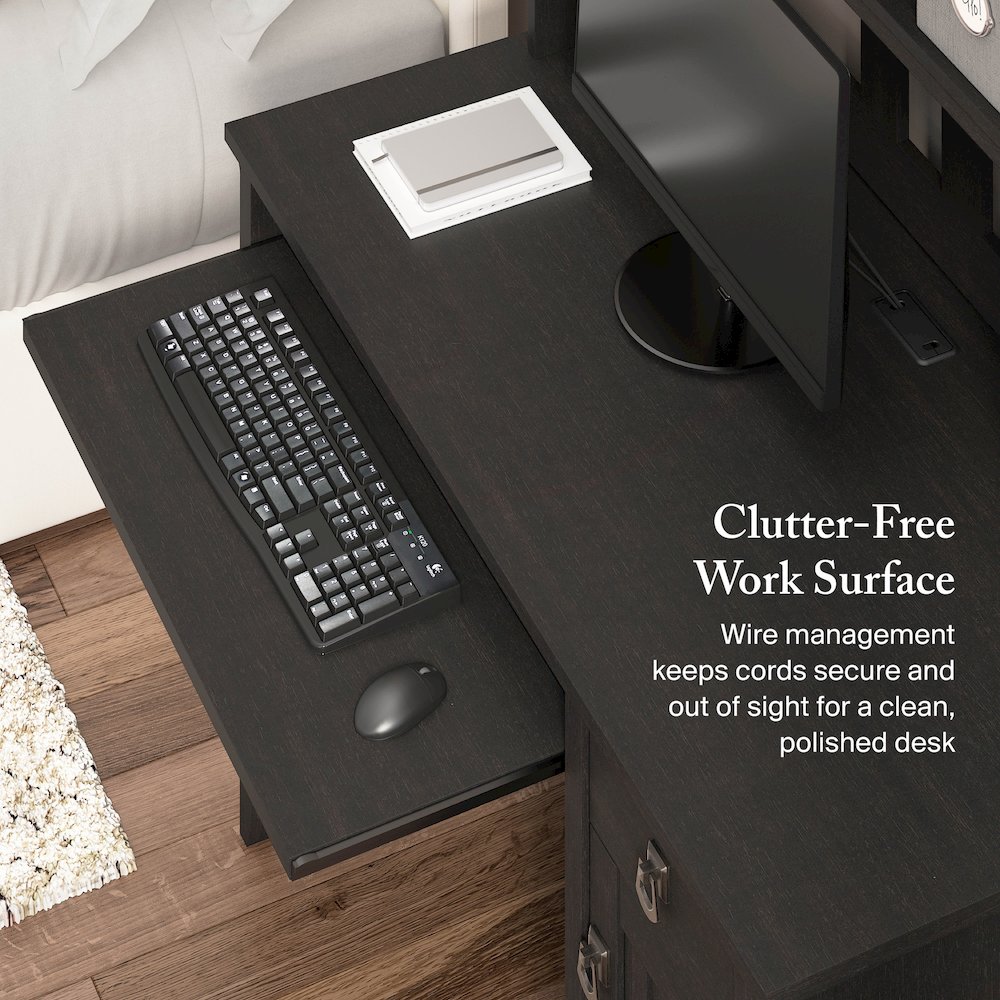 Salinas Small Computer Desk with Hutch. Picture 5