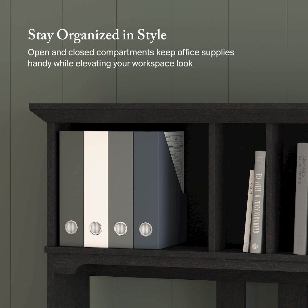 Salinas Small Computer Desk with Hutch. Picture 6