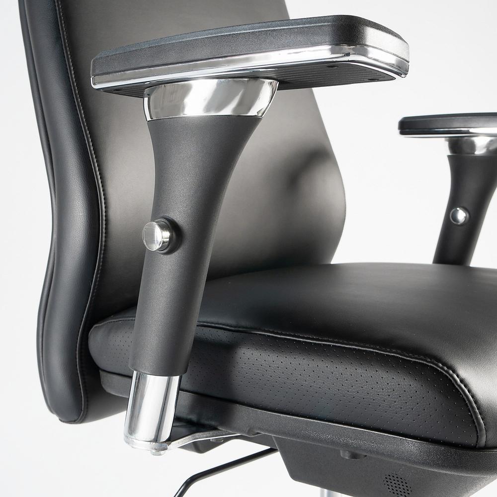 Bush Business Furniture Office 500 High Back Leather Executive Chair in Black Leather. Picture 3