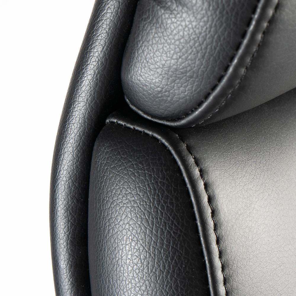 Bush Business Furniture Office 500 High Back Leather Executive Chair in Black Leather. Picture 4