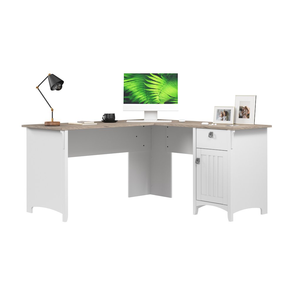 Salinas 60W L Shaped Desk with Storage. Picture 1