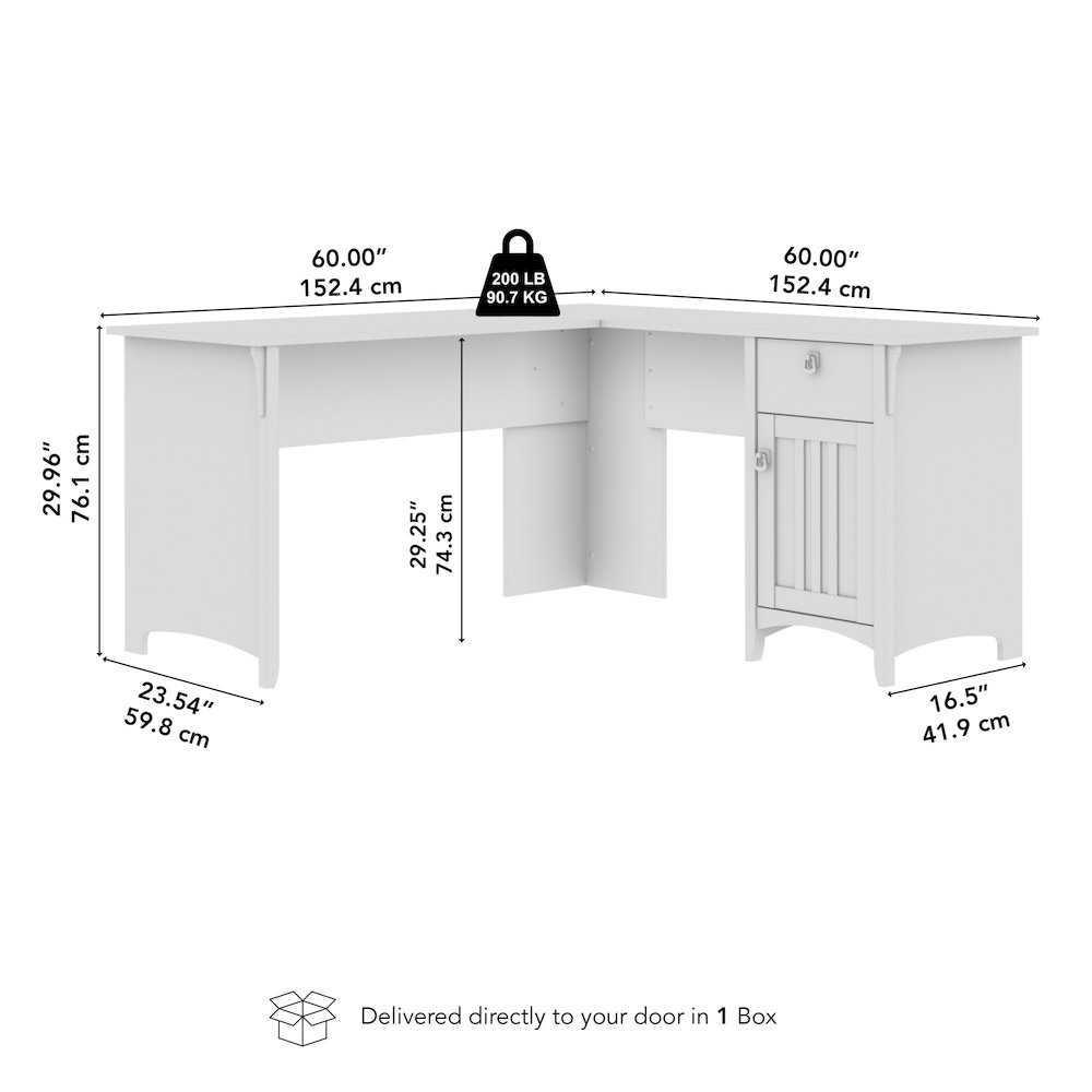 Salinas 60W L Shaped Desk with Storage. Picture 7
