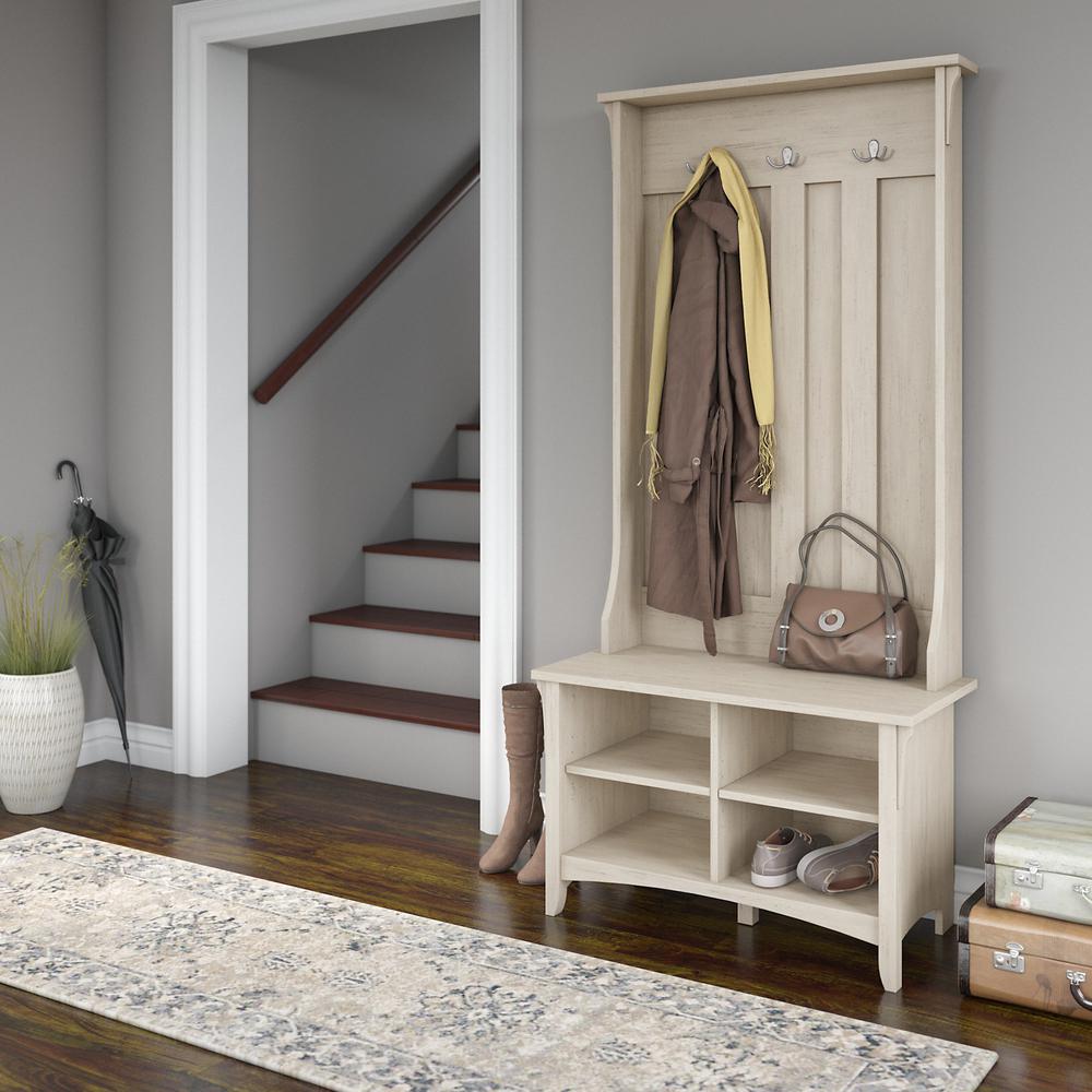 Bush Furniture Salinas Hall Tree with Storage Bench. Picture 2