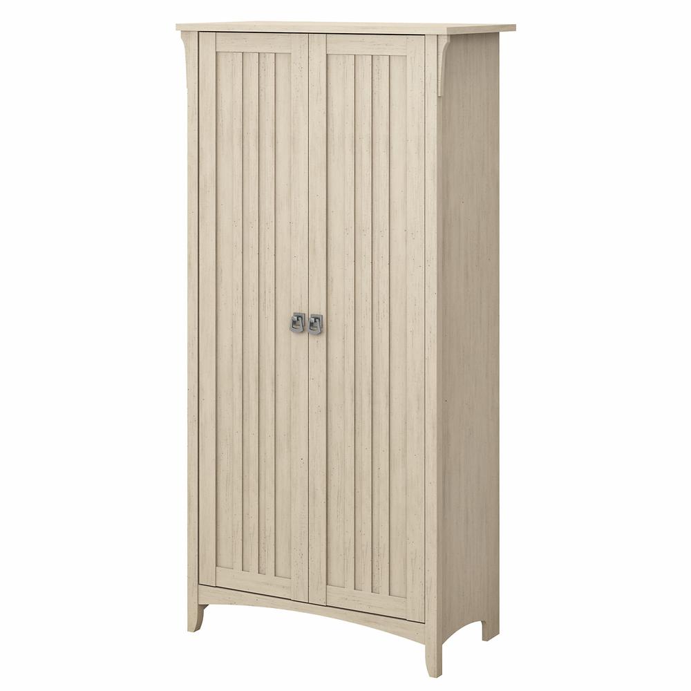 Bush Furniture Salinas Kitchen Pantry Cabinet with Doors, Antique White. Picture 1