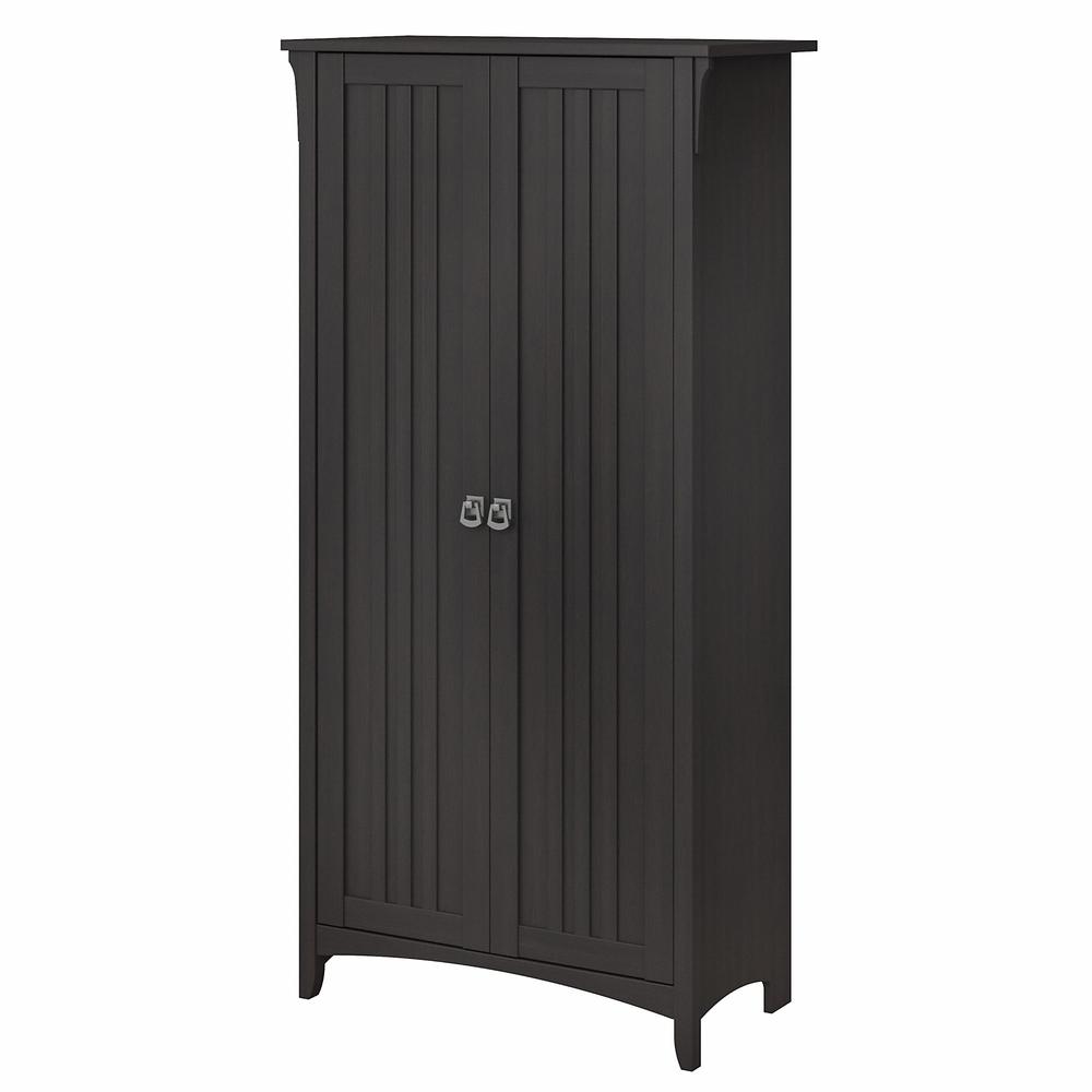 Bush Furniture Salinas Bathroom Storage Cabinet with Doors Vintage Black. Picture 1