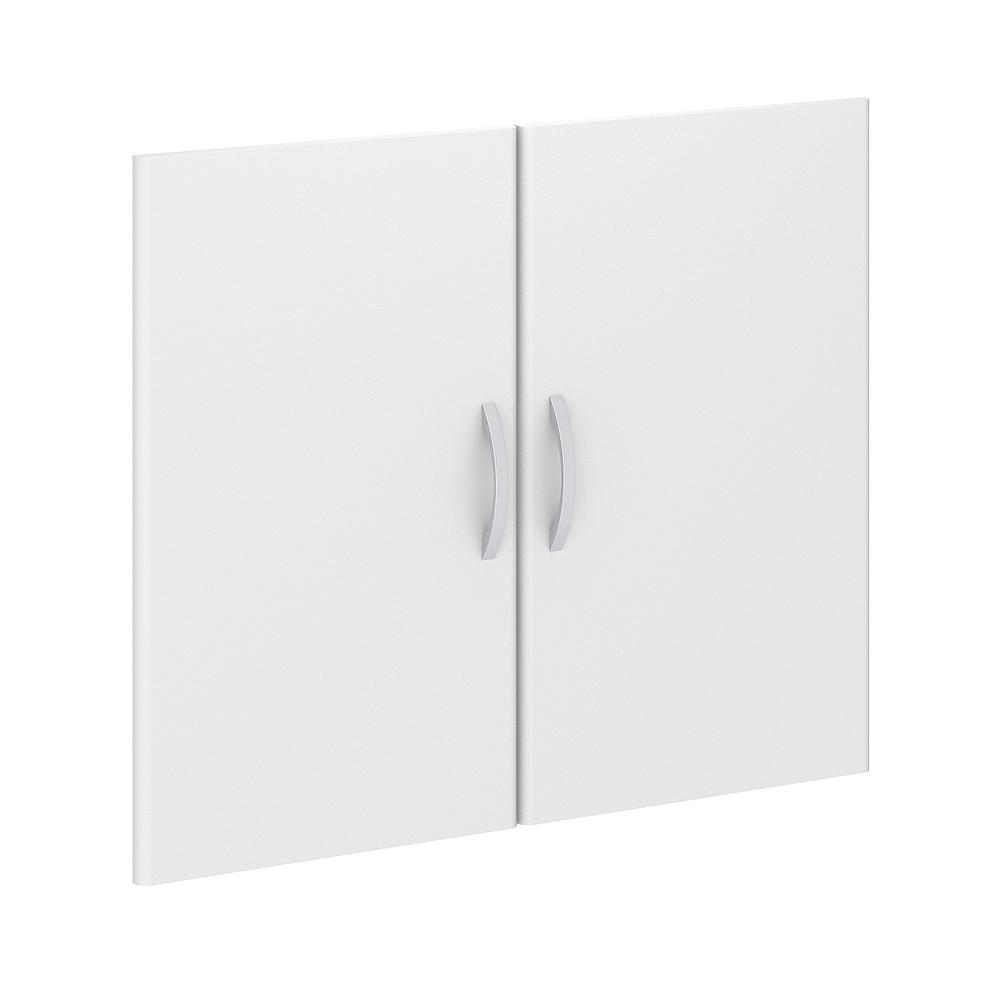 Bush Business Furniture Studio C Bookcase Door Kit, White. Picture 1