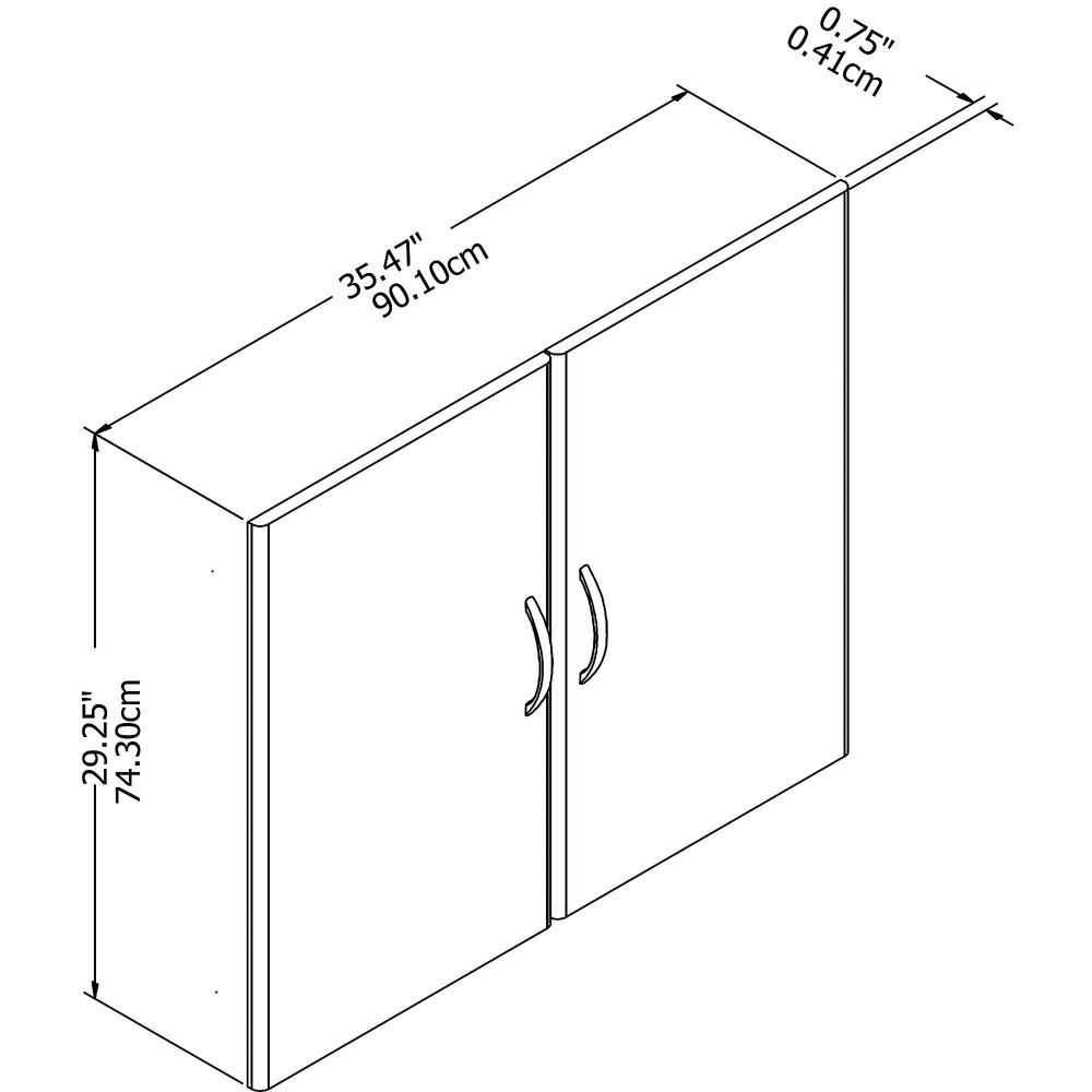 Bush Business Furniture Studio C Bookcase Door Kit, White. Picture 5