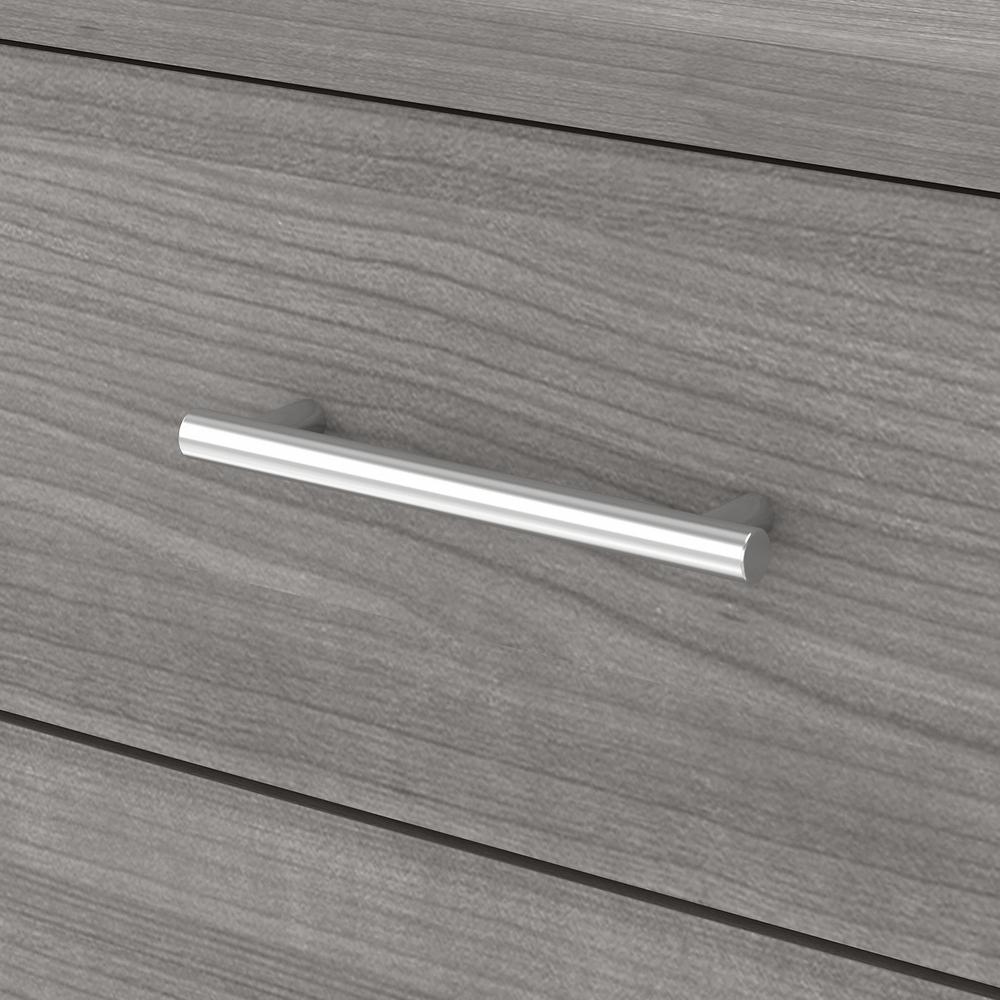 Bush Furniture Somerset 72W Office Desk with Hutch and 5 Shelf Bookcase, Platinum Gray. Picture 4