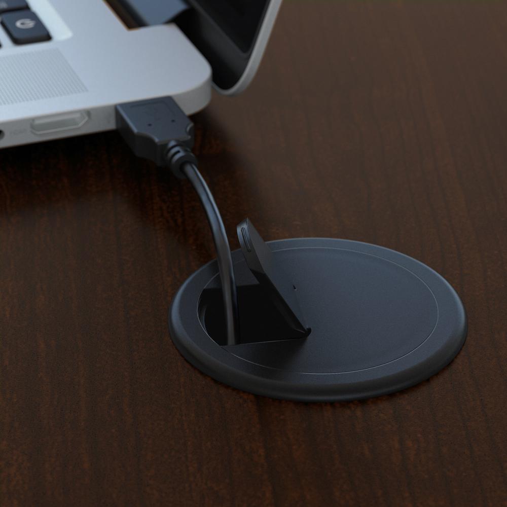 The Bush Business Furniture Series C Collection Right-Handed Bow Front L-Desk. Picture 2