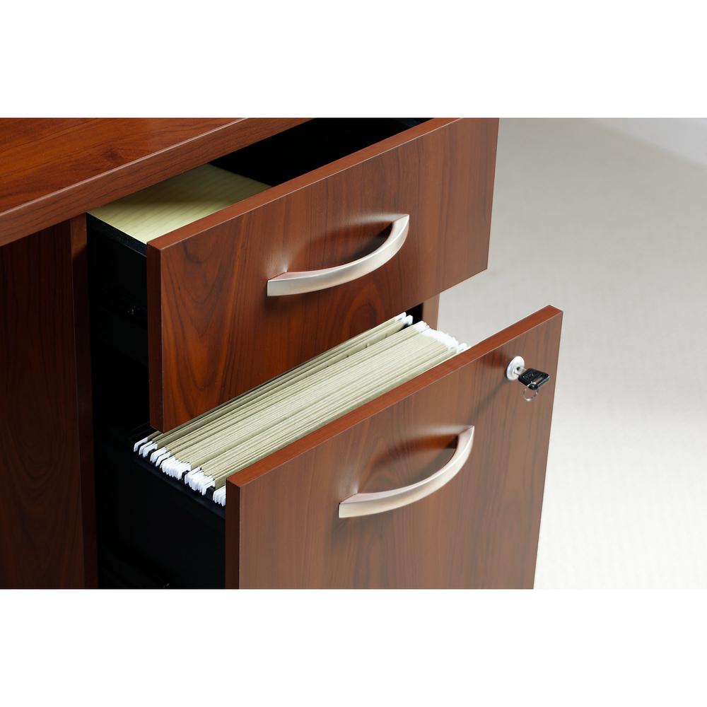 Bush Business Furniture Series C Left Handed L Shaped Desk with Mobile File Cabinet, Hansen Cherry/Graphite Gray. Picture 7