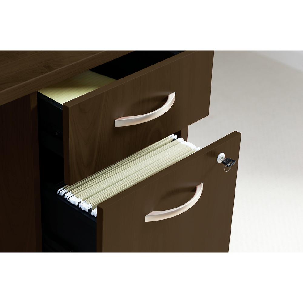 Bush Business Furniture Series C Left Handed L Shaped Desk with Mobile File Cabinet in Mocha Cherry. Picture 6