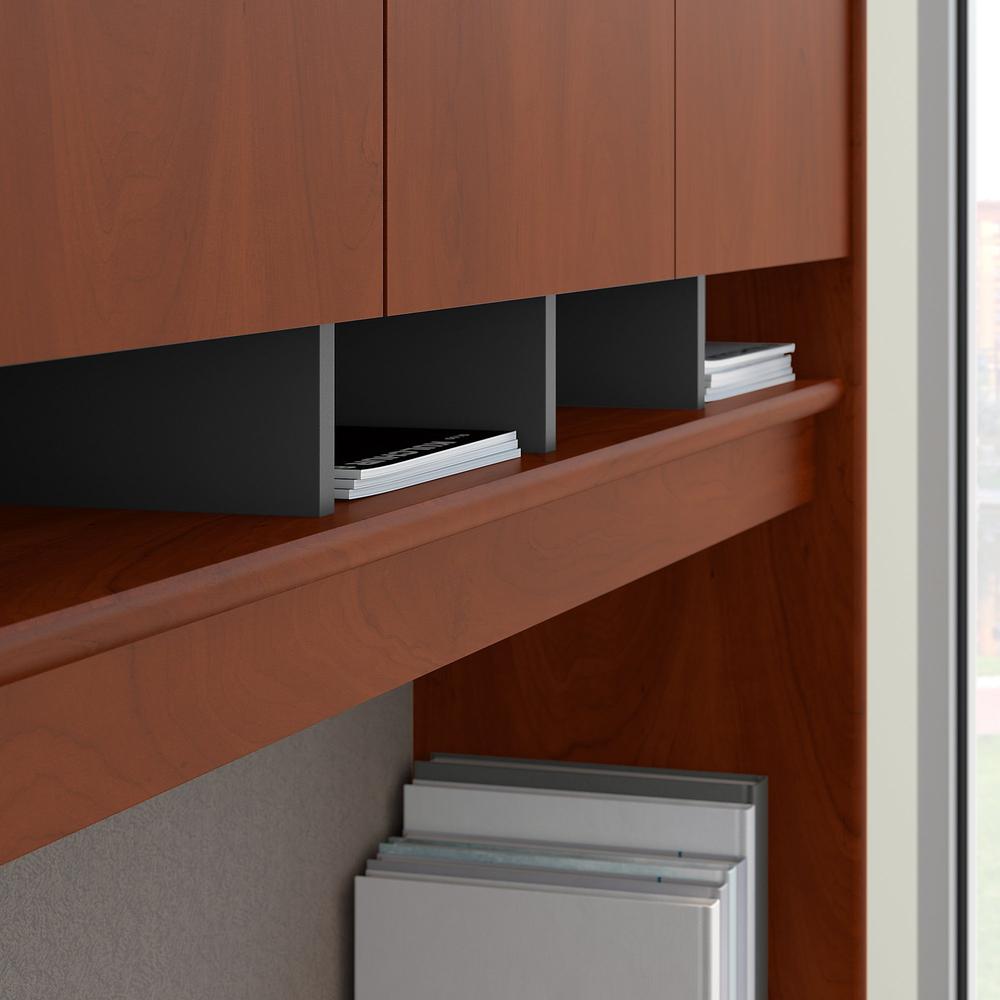 60W x 24D Office Desk with Hutch and Mobile File Cabinet in Hansen Cherry. Picture 5