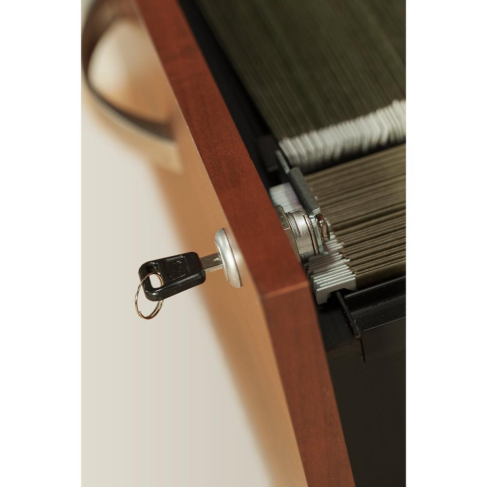 Bush Business Furniture Series C 48W x 30D Office Desk with Mobile File Cabinet, Hansen Cherry. Picture 7