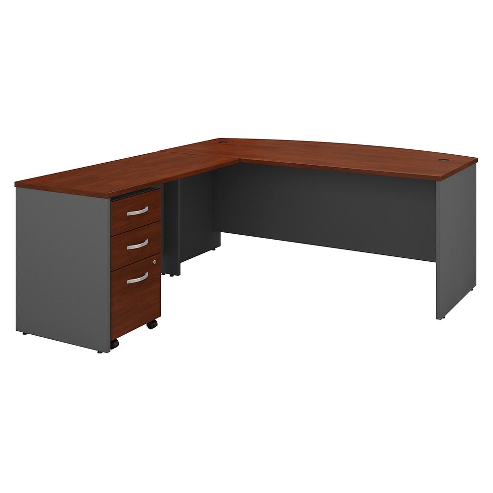 Bush Business Furniture Series C 72W Bow Front L Shaped Desk with 48W Return. Picture 1