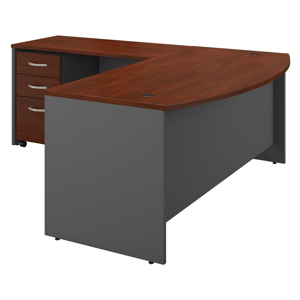 Bush Business Furniture Series C 72W Bow Front L Shaped Desk with 48W Return. Picture 3