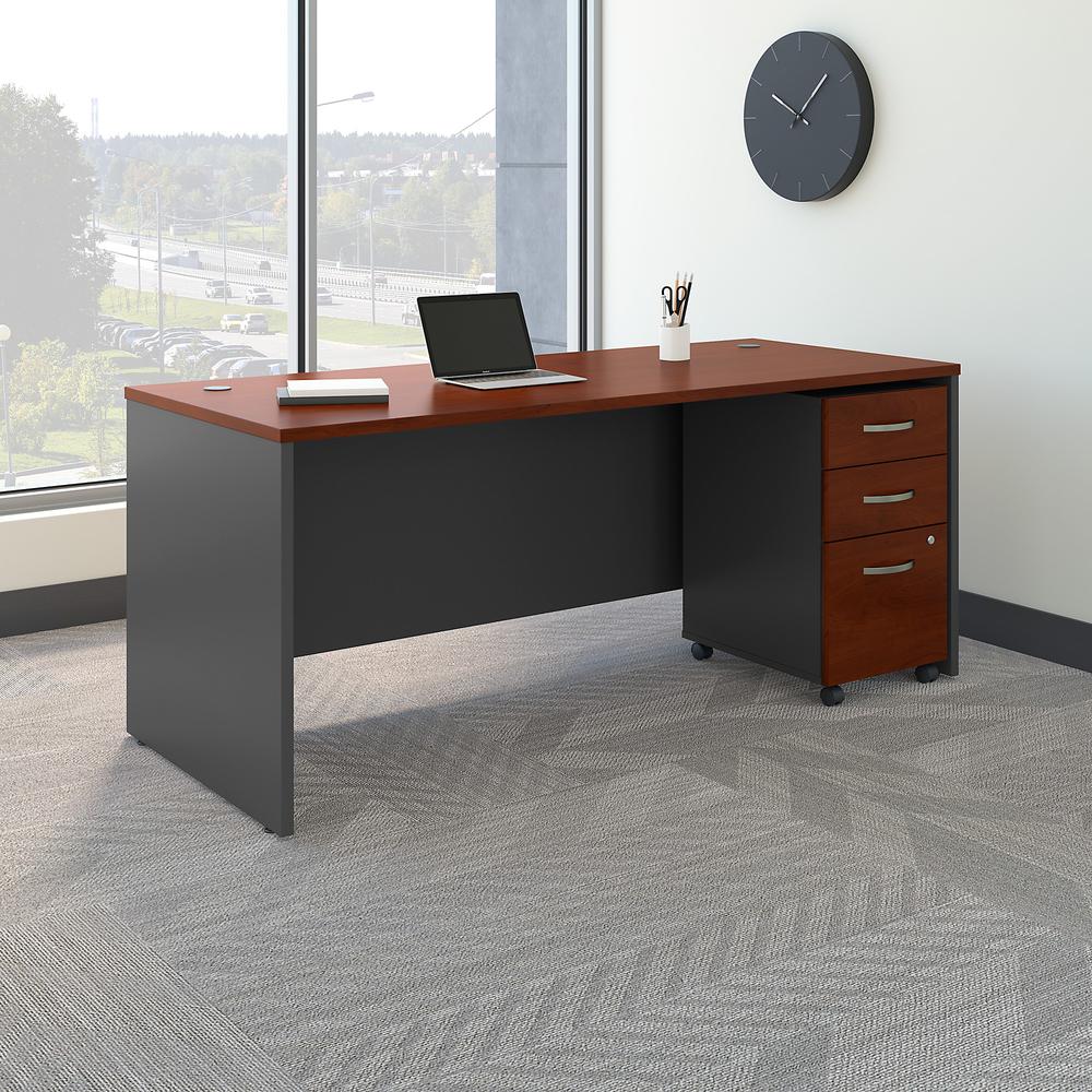 Bush Business Furniture Series C 72W x 30D Office Desk with Mobile File Cabinet. Picture 2