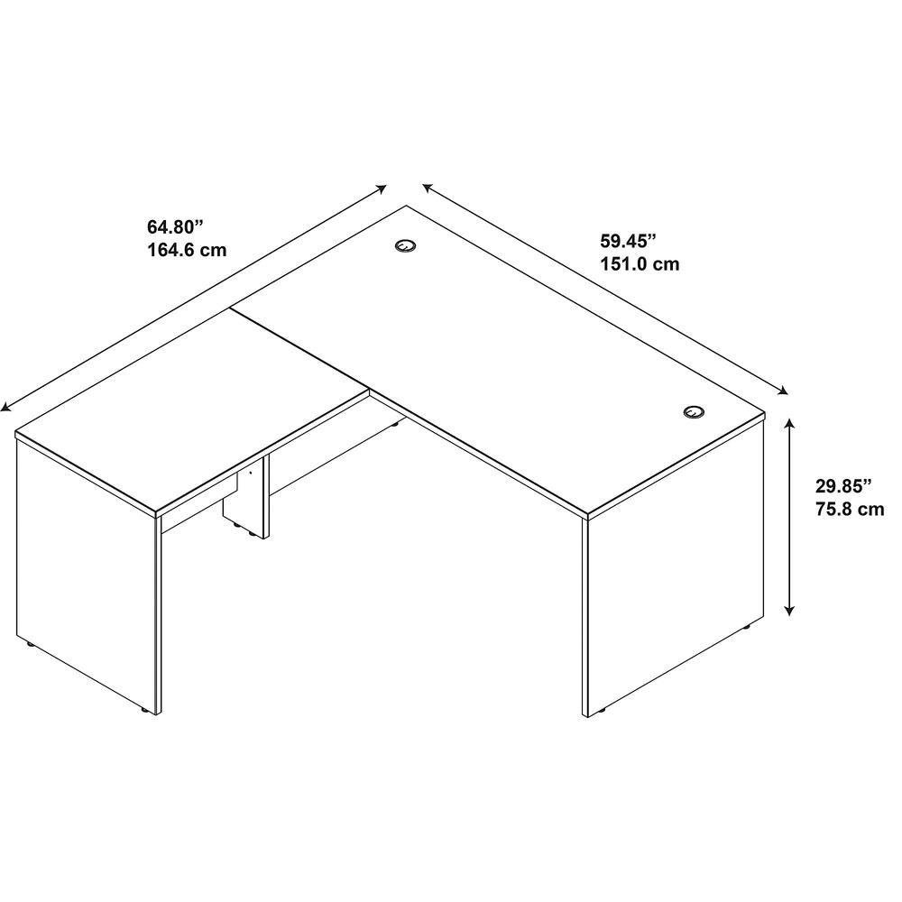 Series C Elite 60W x 30D L Shaped Desk with 36W Return. Picture 6