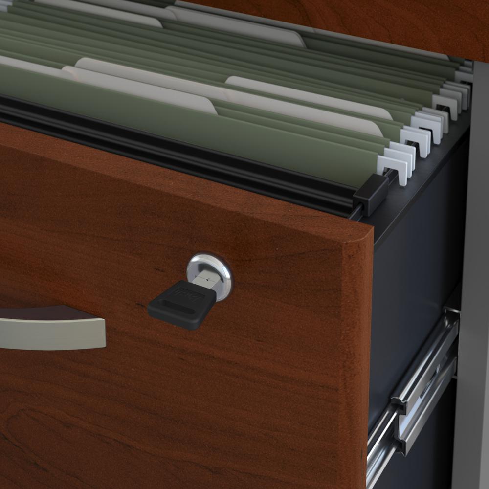 Left Handed L Shaped Desk with 3 Drawer Mobile Pedestal. Picture 3