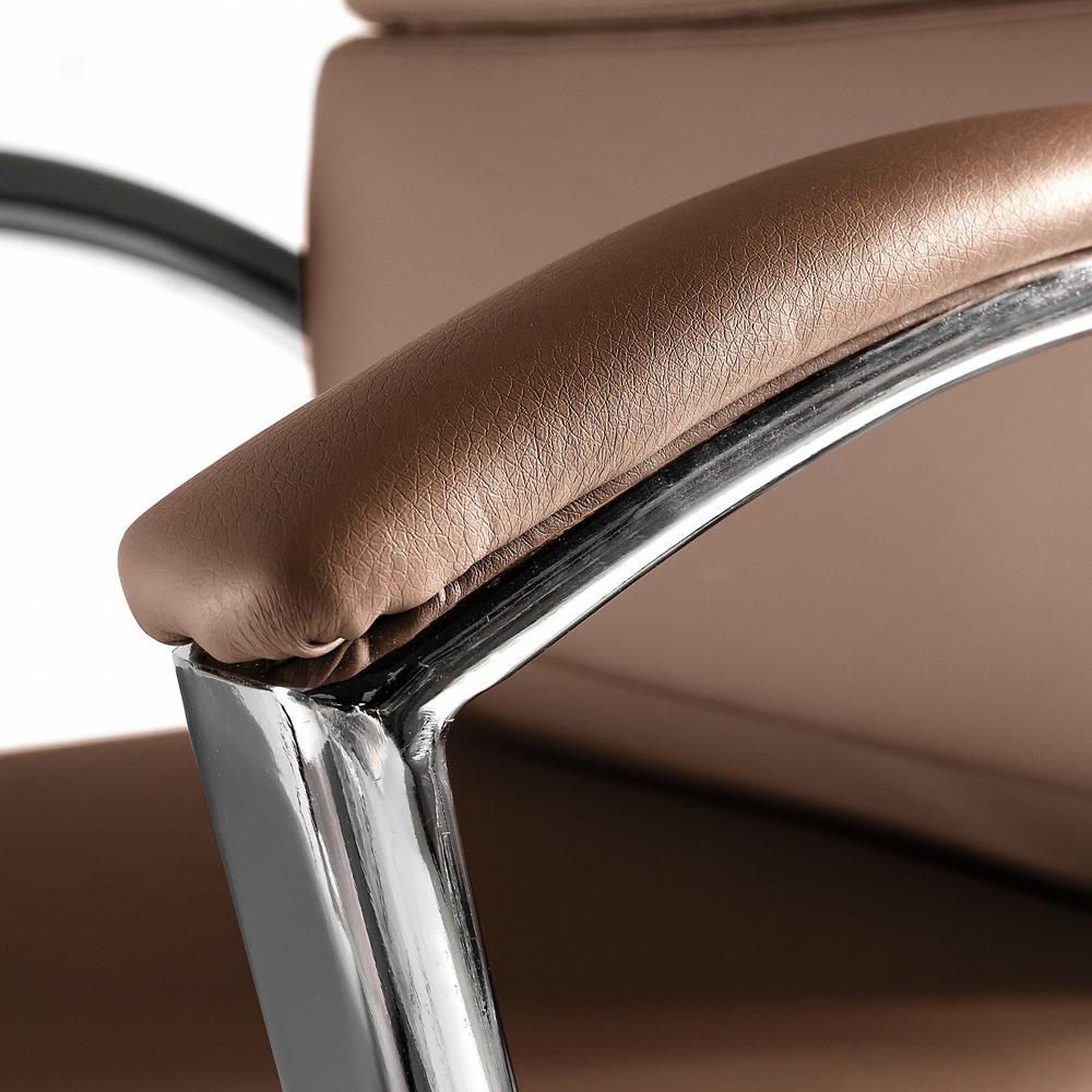 Studio C High Back Leather Executive Office Chair, Saddle Leather. Picture 3