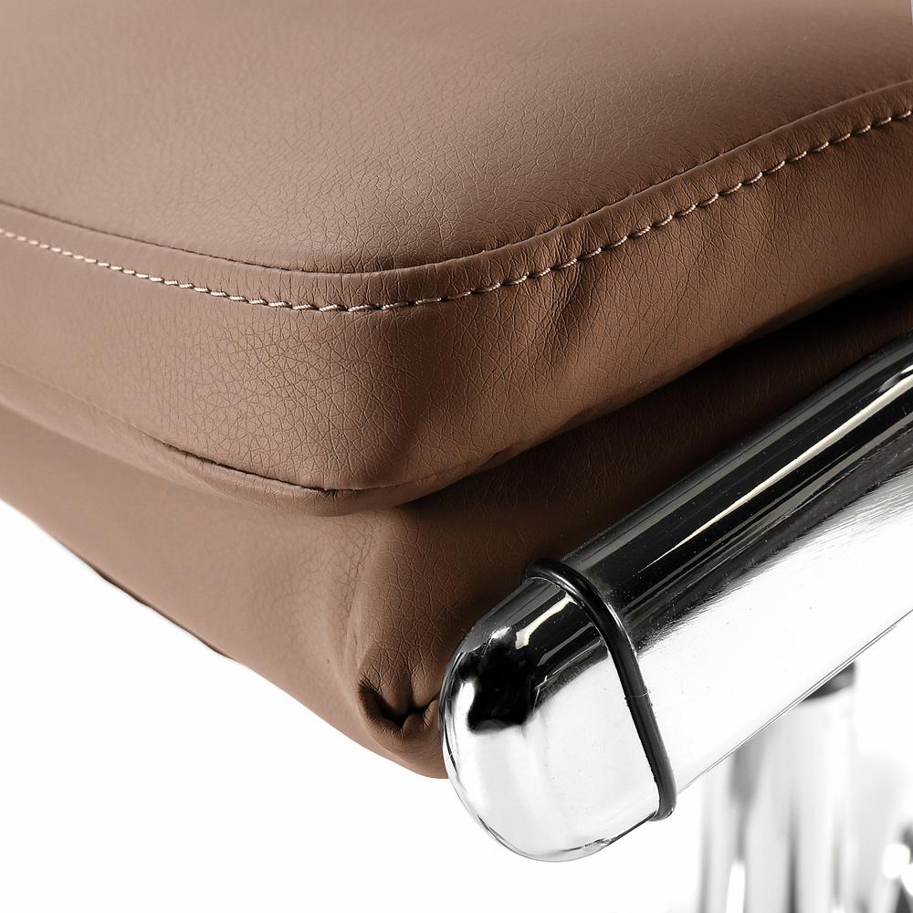 Studio C High Back Leather Executive Office Chair, Saddle Leather. Picture 4