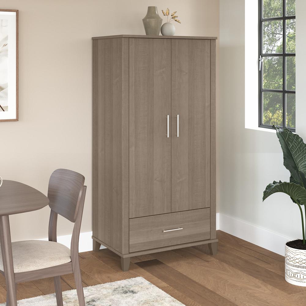Bush Furniture Somerset Large Armoire Cabinet, Ash Gray. Picture 3