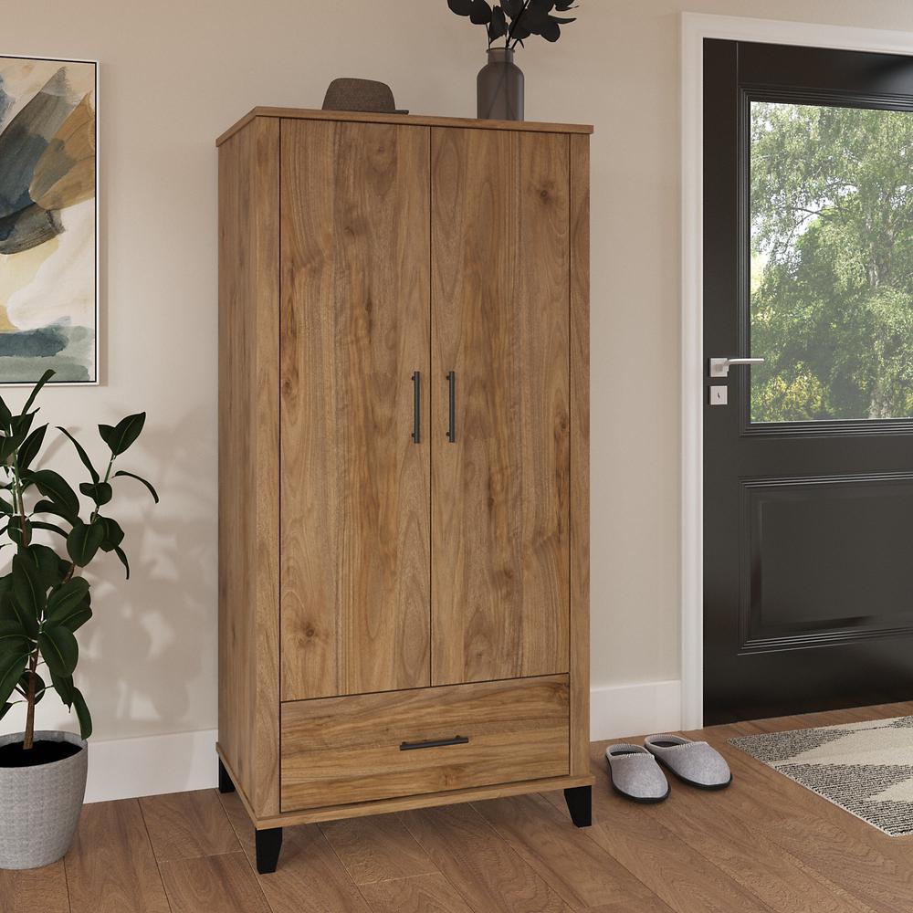 Bush Furniture Somerset Large Armoire Cabinet, Fresh Walnut. Picture 3