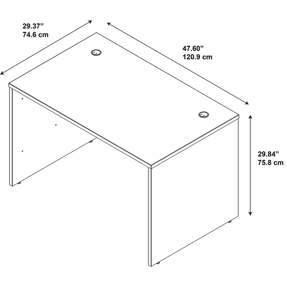 Bush Business Furniture Series C 48W x 30D Desk, Mocha Cherry. Picture 6