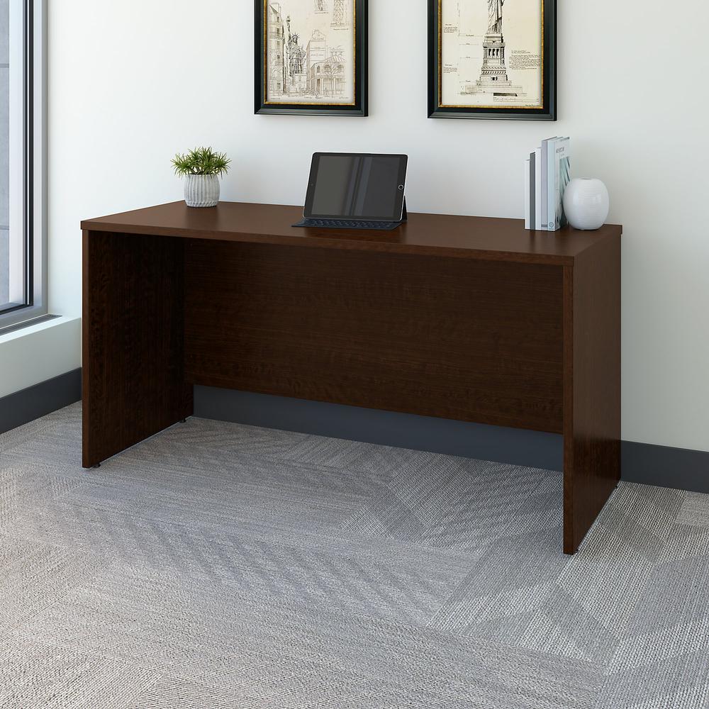 Bush Business Furniture Series C 60W x 24D Credenza Desk, Mocha Cherry. Picture 2