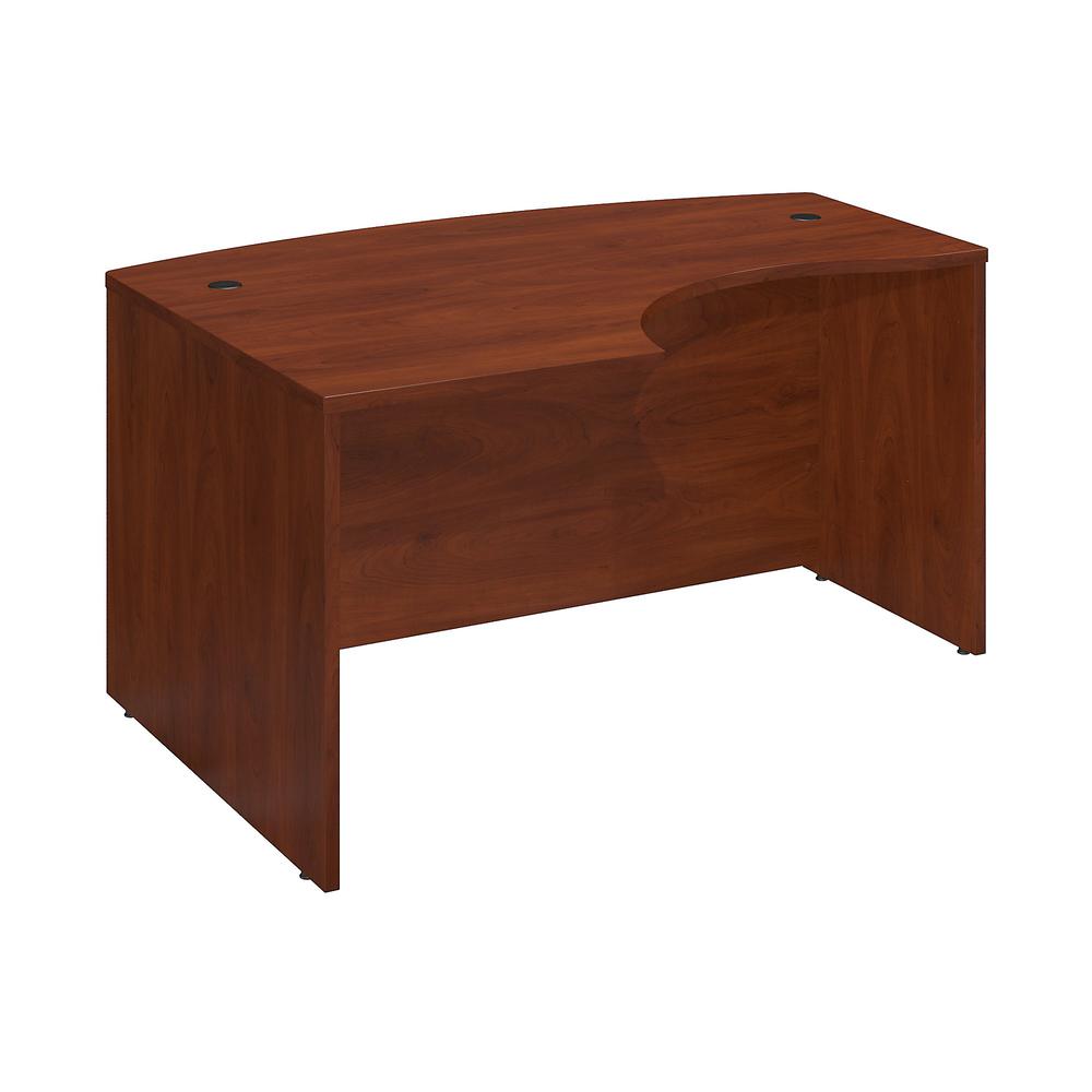 Bush Business Furniture Series C 60W x 43D Left Handed L Bow Desk, Hansen Cherry. Picture 1