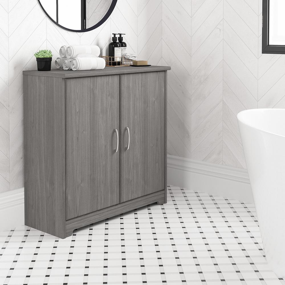 Bush Furniture Cabot Small Storage Cabinet with Doors, Modern Gray. Picture 8