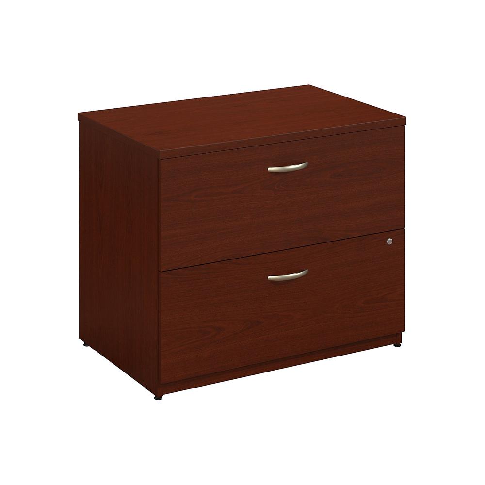 Bush Business Furniture Series C Lateral File Cabinet, Mahogany. Picture 1