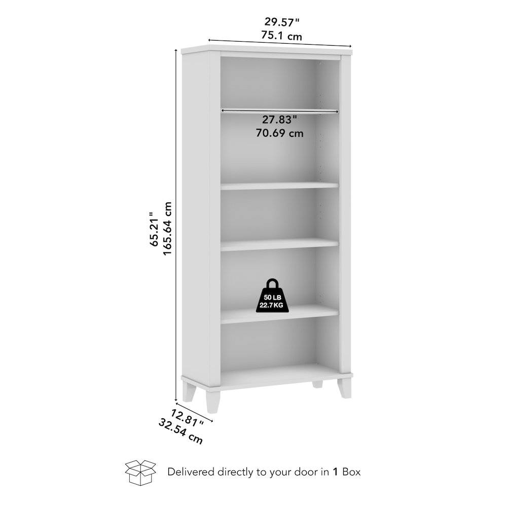 Somerset Tall 5 Shelf Bookcase. Picture 9