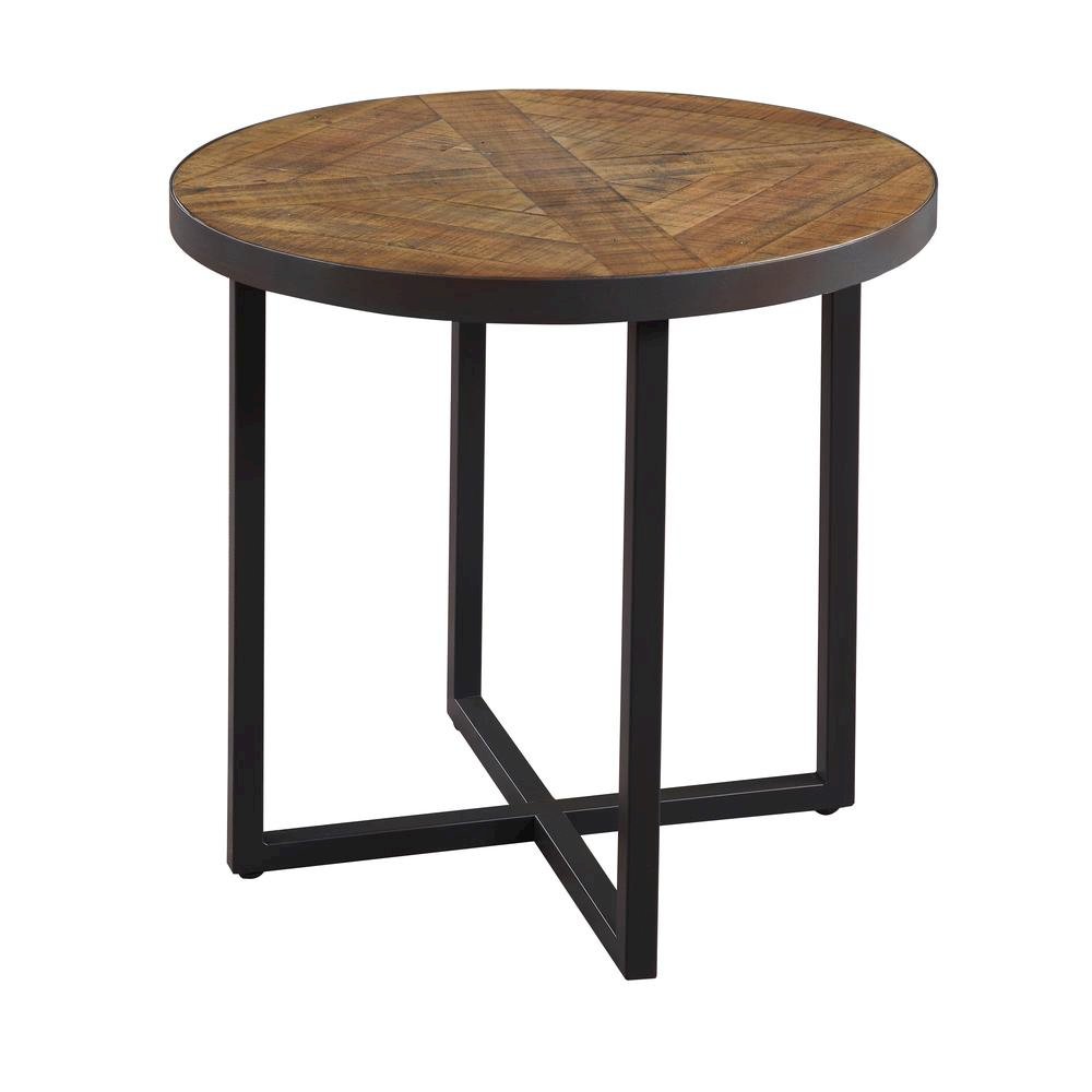 Wallace & Bay Oceans Round End Table, Antique Pine. Picture 3