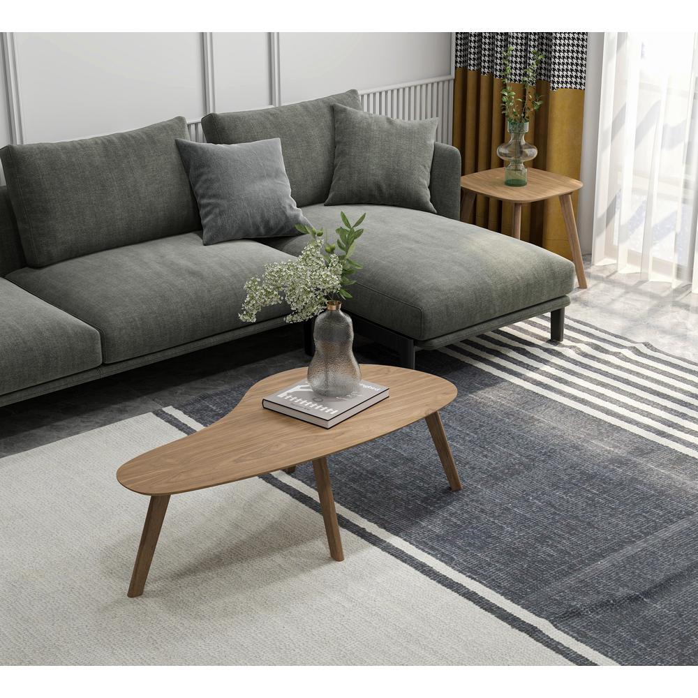 Wallace & Bay Pineda End Table, Walnut Brown. Picture 1